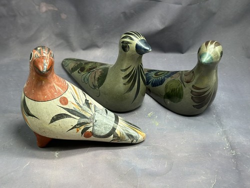Tonala pottery folk art birds - pottery,