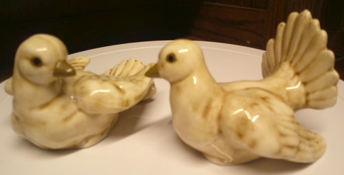2pc dove figurines vintage - 2pc,